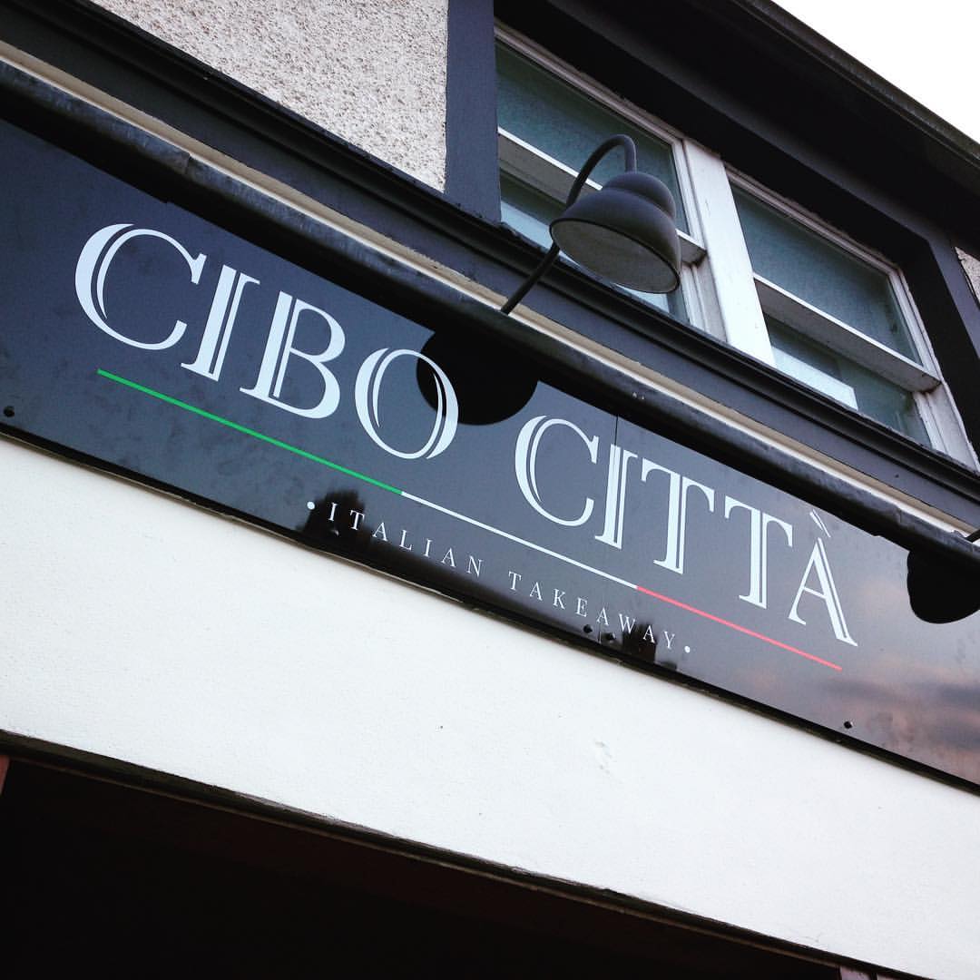 Sign Writing | A1 Graphics Ltd vehicle wraps and signage - Services / What - Building Signage - Cibo Citta Italian Takeaway