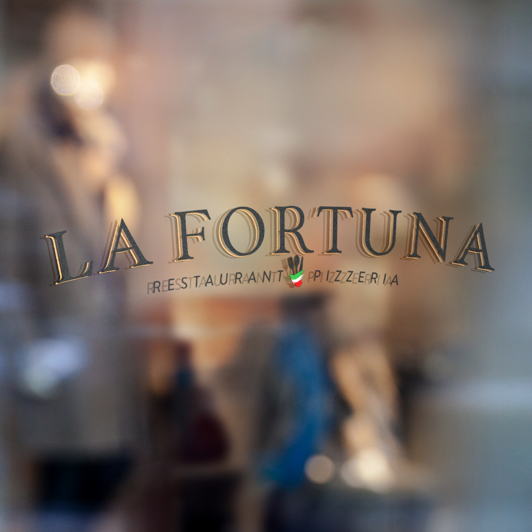 A1 Graphics Ltd vehicle wraps and signage - Services / What - Logo Design - La Fortuna Restaurant Pizzeria